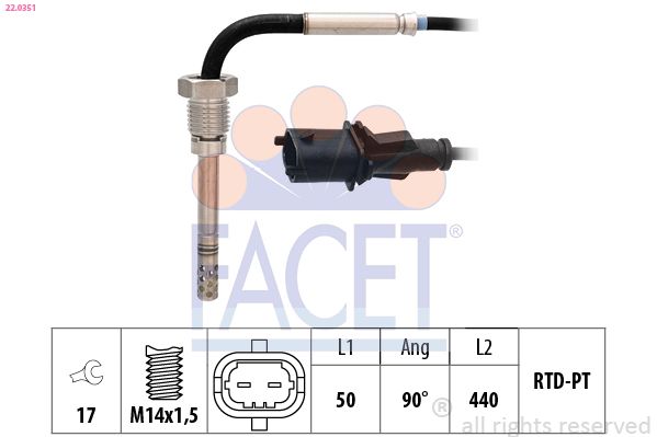 FACET Sensor, uitlaatgastemperatuur 22.0351