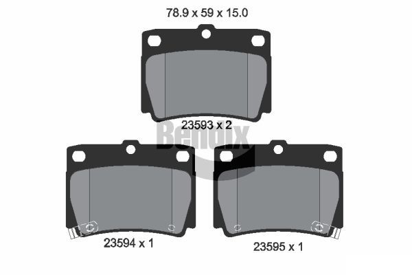 BENDIX Braking fékbetétkészlet, tárcsafék BPD2017