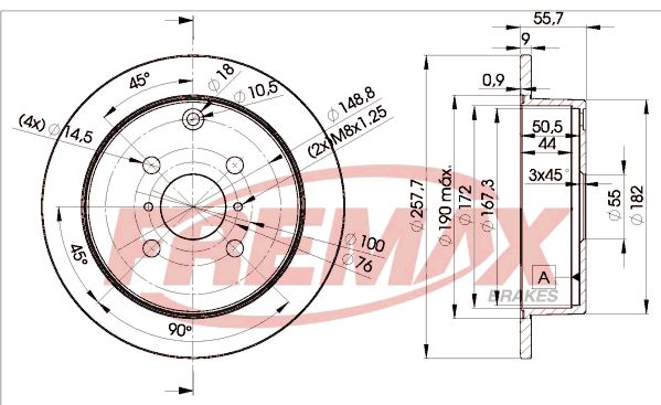 FREMAX BD-2251 Stabdžių diskas