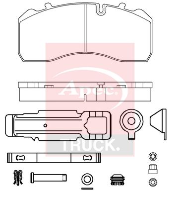 APEC Brake Pad Set, disc brake PAD29320K