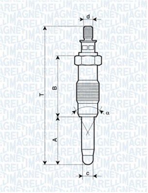 Свічка розжарювання, Magneti Marelli 062900010304