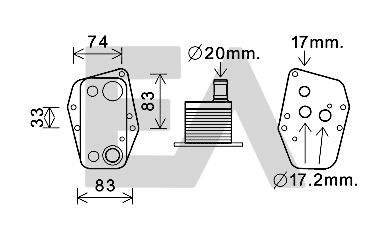 Radiador de aceite, aceite motor