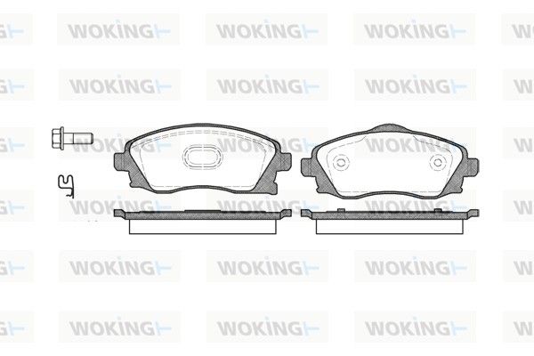 Комплект гальмівних накладок, дискове гальмо, Woking P6743.02