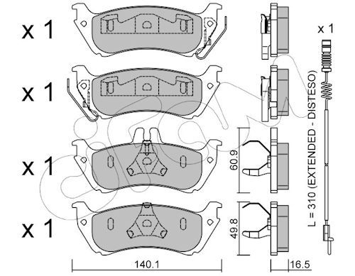Set placute frana,frana disc 822-570-1K CIFAM