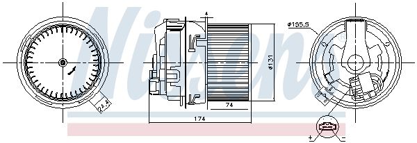 NISSENS Utastér-ventilátor 87593