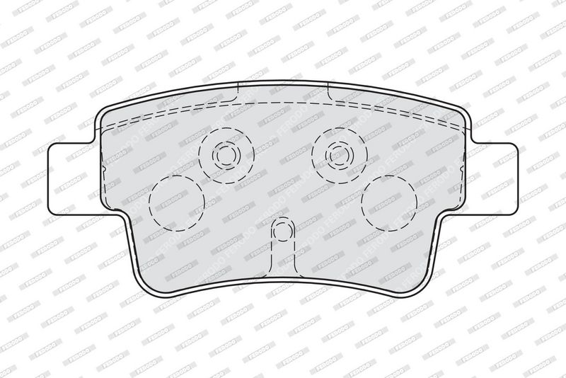 Remblokken set Achter (met remklauw geleidingsbouten  met veer), past: ABARTH GRANDE PUNTO  FIAT GRANDE PUNTO  OPEL CORSA D 1.0-1.9D 10.05-