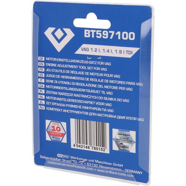 reguleerimistööristade komplekt, gaasijaotusfaasid, KS TOOLS BT597100