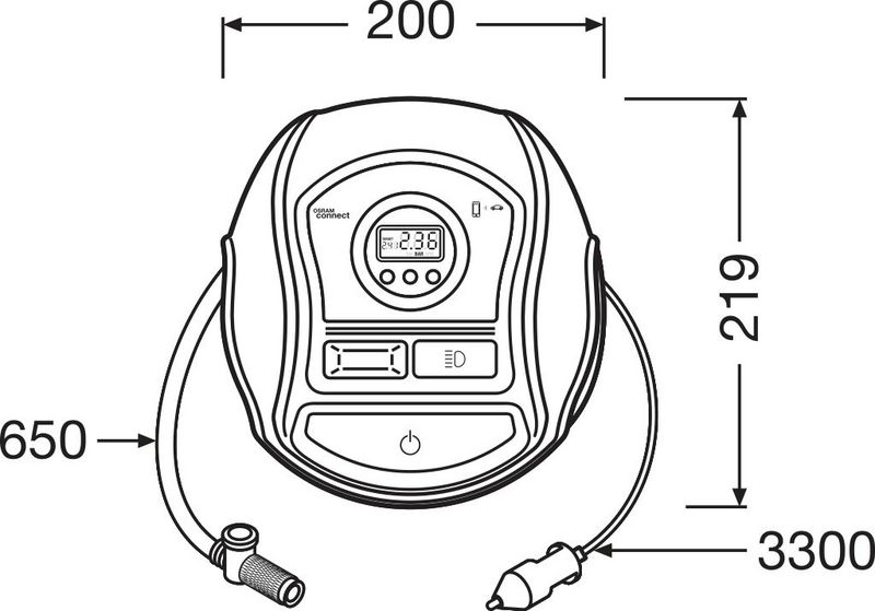 ams-OSRAM OTI400 Compressed-air Tyre Pressure Gauge/Inflator