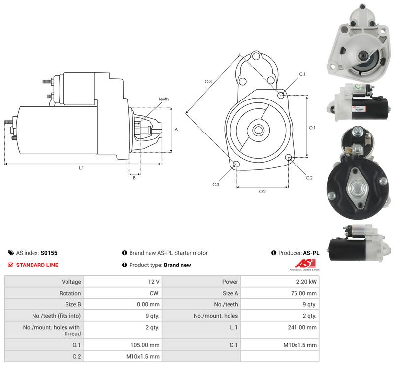 Starter, AS-PL S0155