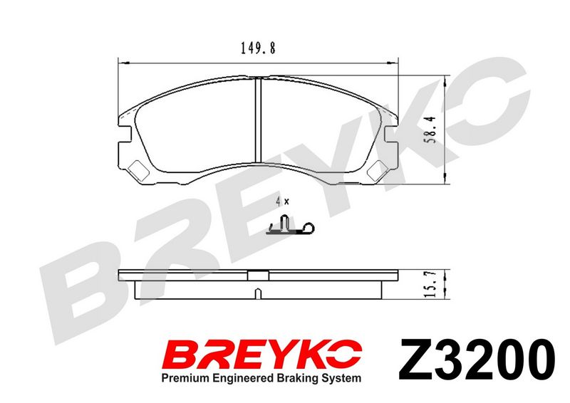 DAVID VASCO Z3200 Brake Pad Set, disc brake
