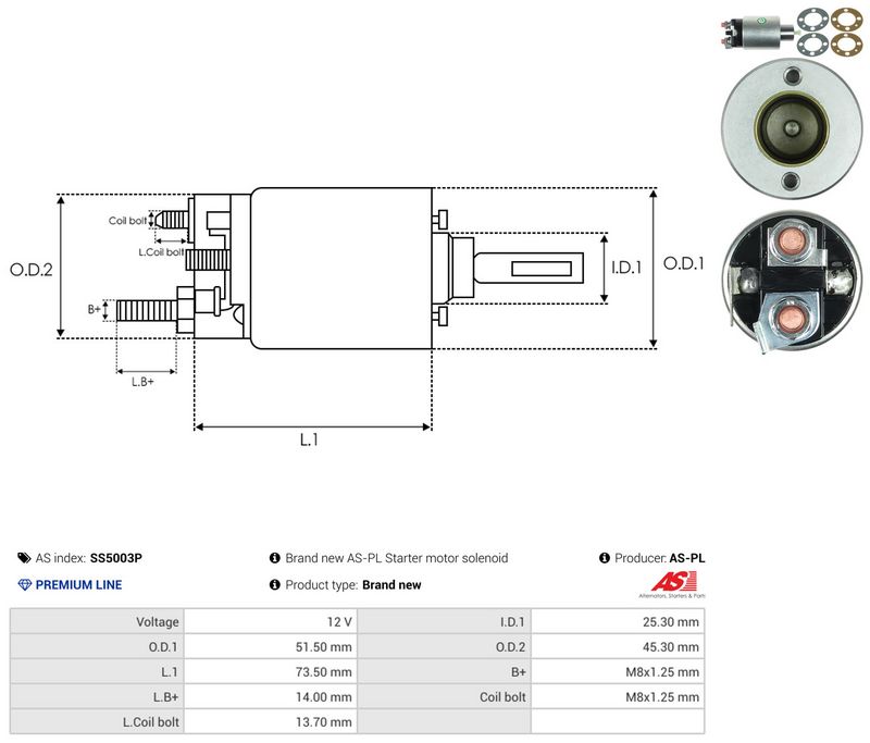 Magnetlülitus, starter, AS-PL SS5003P