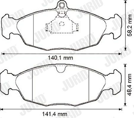 JURID 571924J Brake Pad Set, disc brake