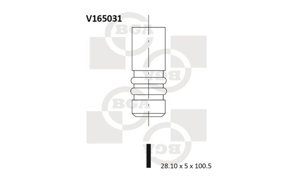 BGA V165031 Angos vožtuvas