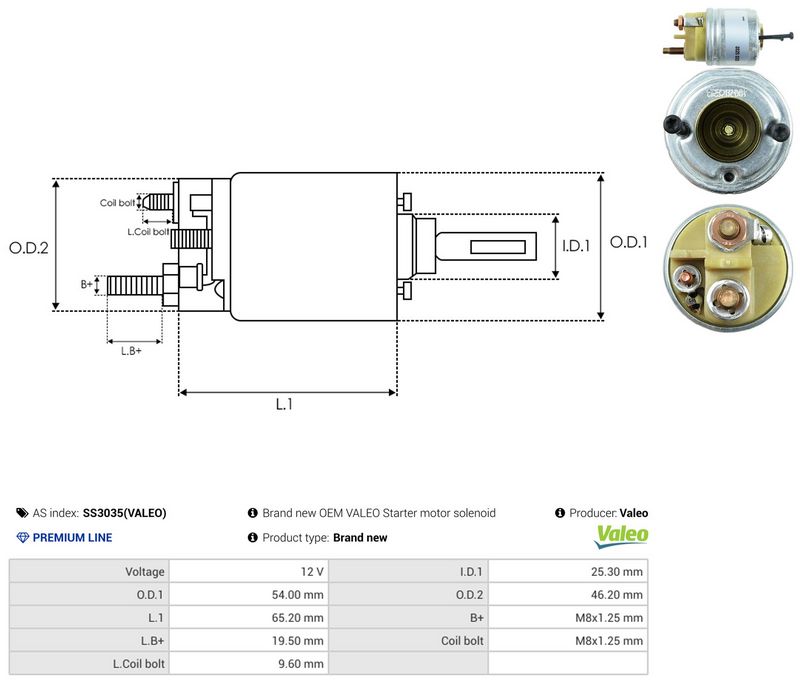 Magnetlülitus, starter, AS-PL SS3035(VALEO)