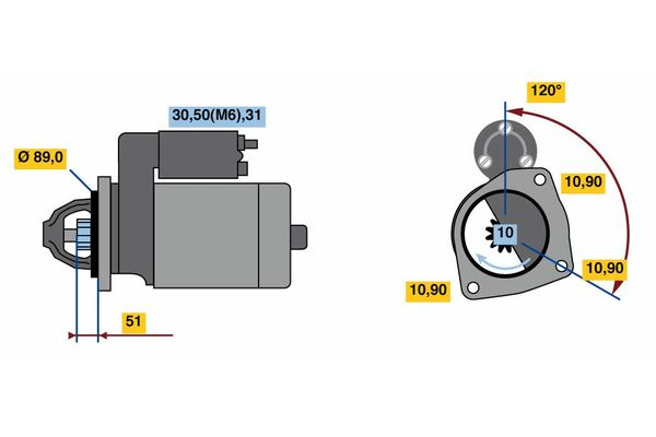 BOSCH 0 986 020 170 Starter