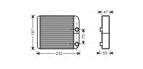 AVA QUALITY COOLING Hőcserélő, belső tér fűtés MT6186