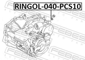 FEBEST RINGOL-040-PCS10 Seal Ring, oil drain plug