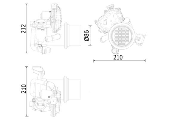 Product Image - Koeler, uitlaatterugvoering - CE20000P - MAHLE