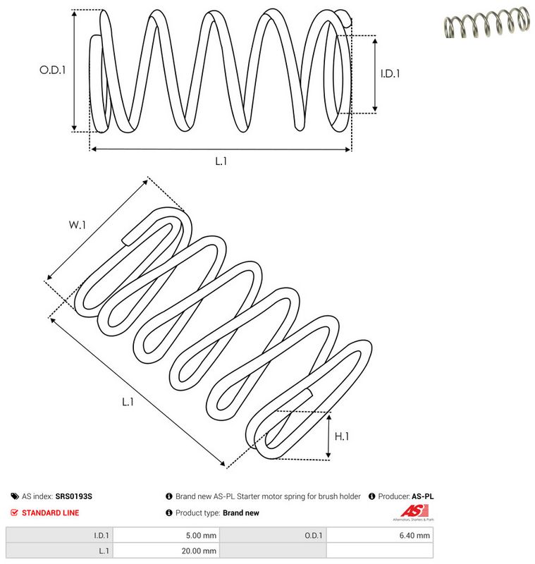 AS-PL SRS0193S Repair Kit, starter