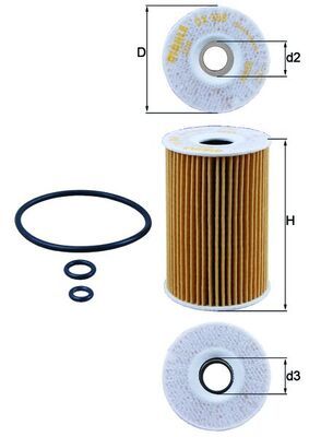 Mahle OX 388D Oil Filter