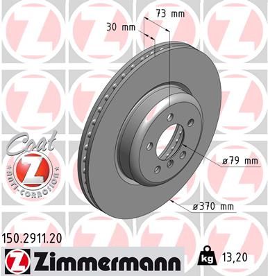 Гальмівний диск, Zimmermann 150.2911.20