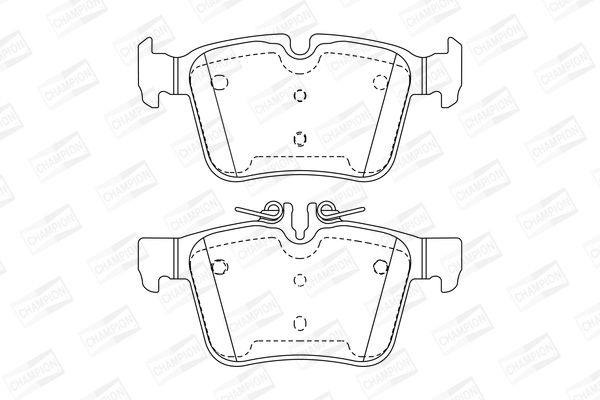 Комплект гальмівних накладок, дискове гальмо, Champion 573609