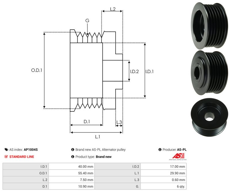 Rihmaratas, generaator, AS-PL AP1004S