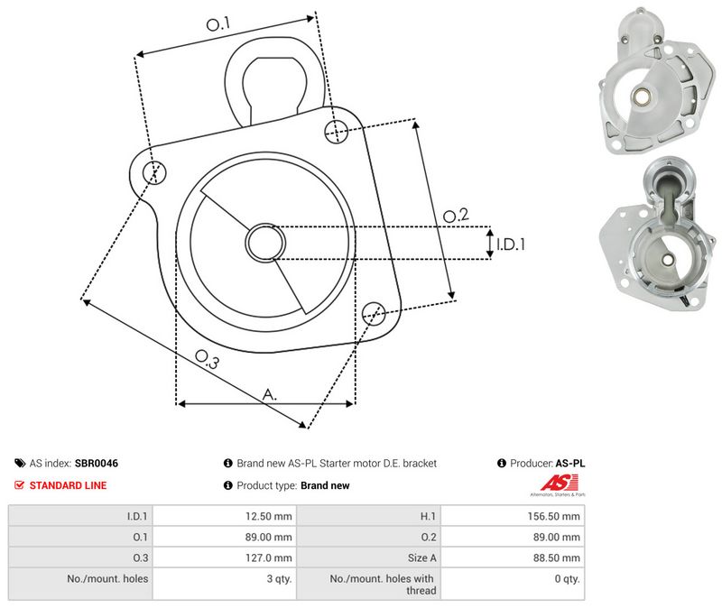 AS-PL SBR0046 Starter Lid, carburettor