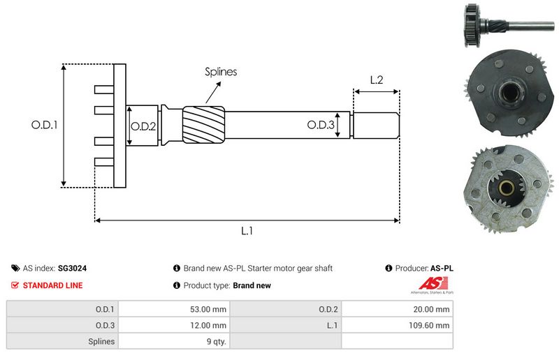 AS-PL SG3024 Repair Kit, starter