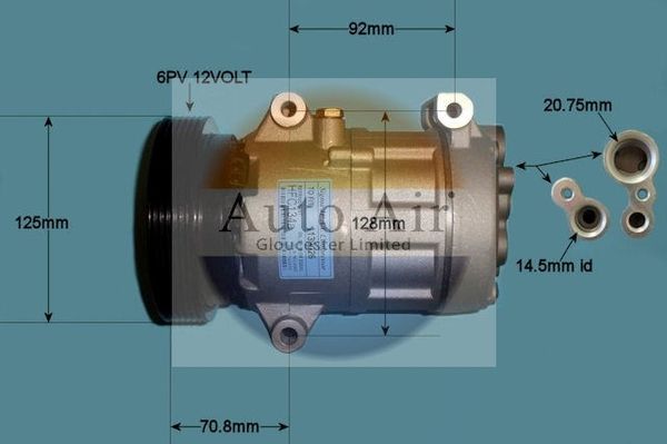 Auto Air Gloucester 14-1111P Compressor, air conditioning