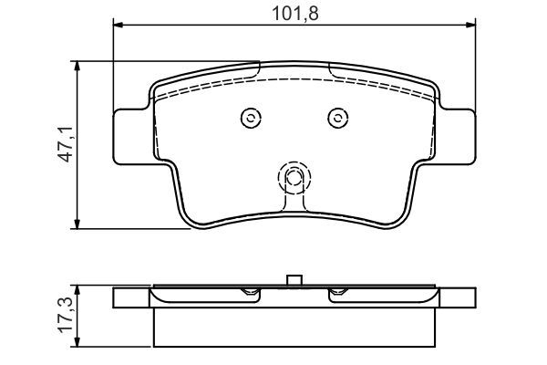 Комплект гальмівних накладок, дискове гальмо, Bosch 0986495111