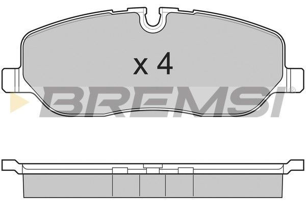 Комплект гальмівних накладок, дискове гальмо, Bremsi BP3206