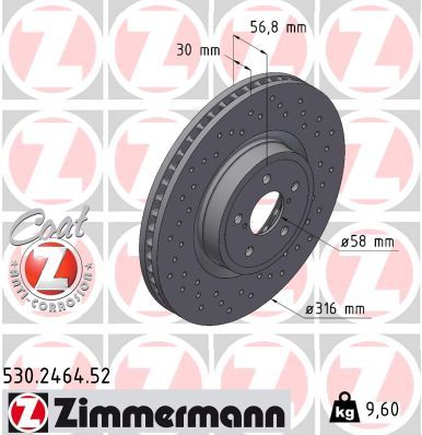 ZIMMERMANN 530.2464.52 Brake Disc