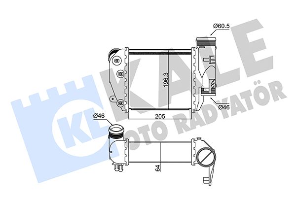 KALE Volkswagen інтеркулер справа Audi A6 2.7/3.0TDI 04-