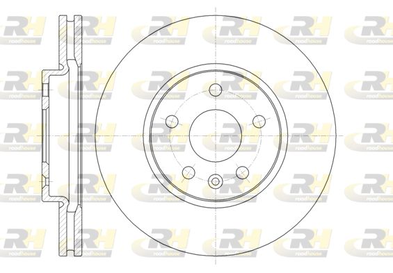 Гальмівний диск, передня вісь, з вентиляцією, 276мм, кількість отворів 5, Roadhouse 61313.10
