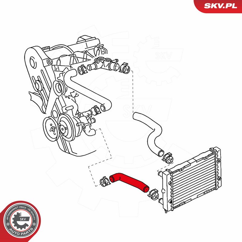 ESEN SKV 43SKV704 Radiator Hose