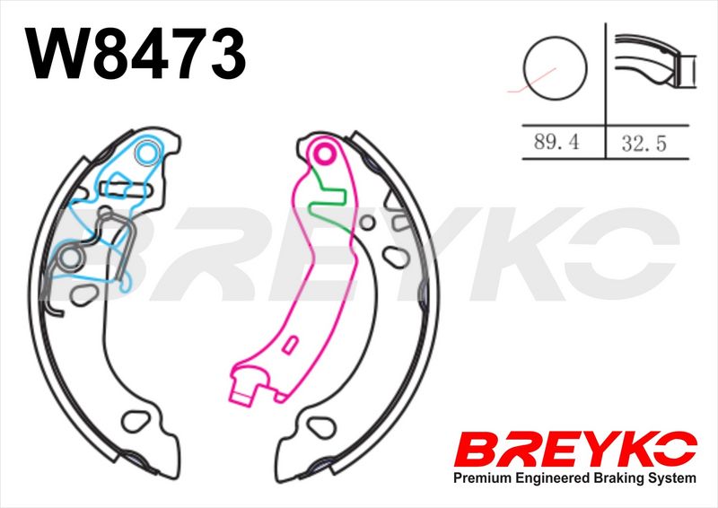 DAVID VASCO W8473 Brake Shoe Set