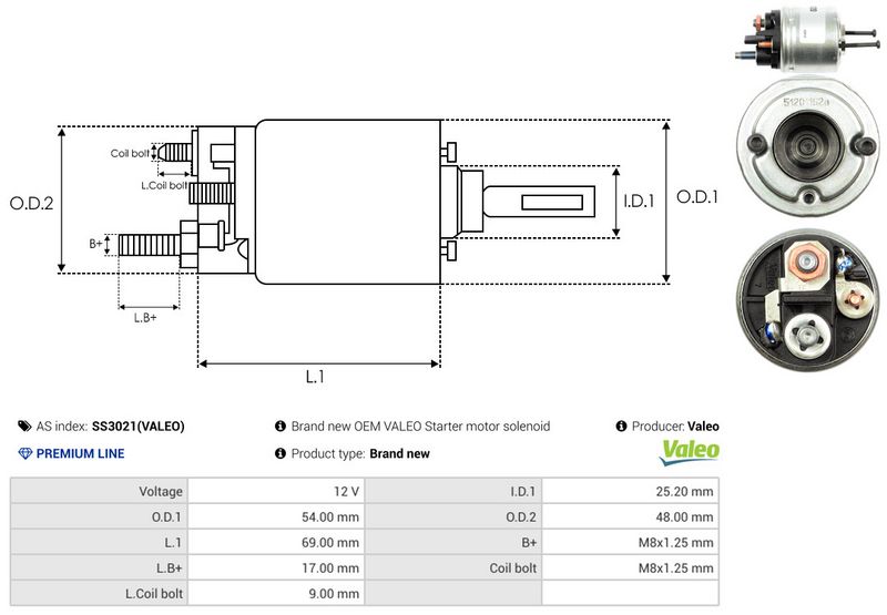 AS-PL SS3021(VALEO) Solenoid Switch, starter