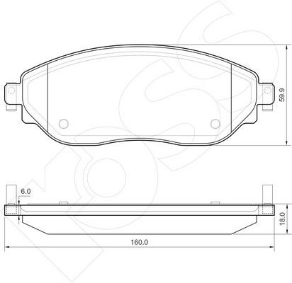 1-GNC R-1597 - Brake Pad Set, disc brake