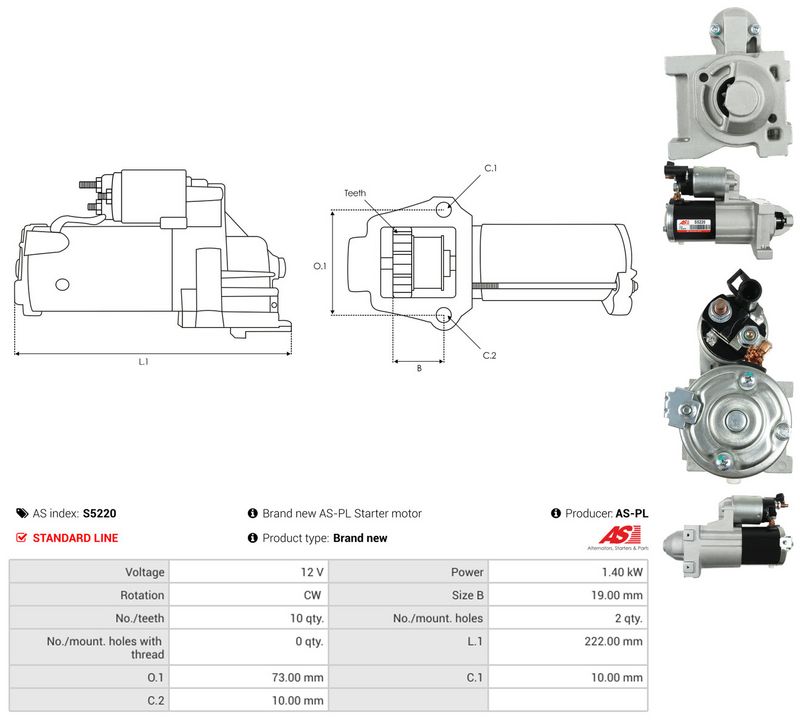 Starter, AS-PL S5220