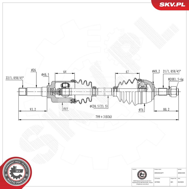 Veovõll, ESEN SKV 40SKV335