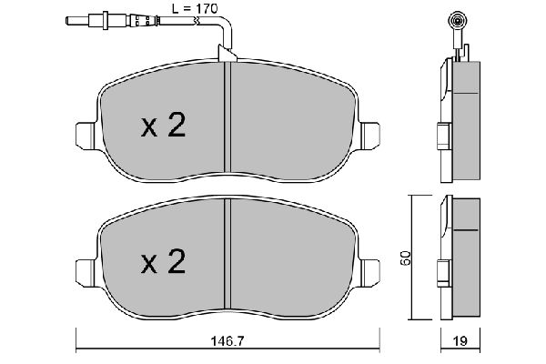 AISIN fékbetétkészlet, tárcsafék BPFI-1023