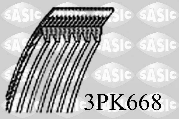 SASIC hosszbordás szíj 3PK668