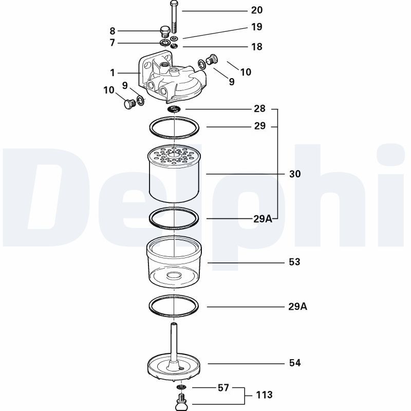 DELPHI Brandstoffilter