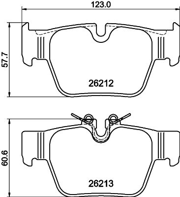 Комплект гальмівних накладок, дискове гальмо, Hella Pagid 8DB355040-581