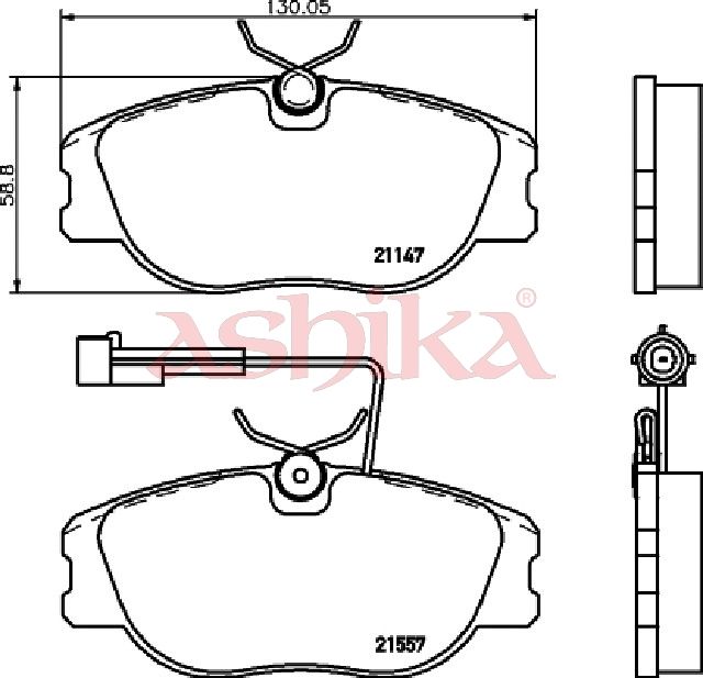 ASHIKA 50-00-0202 Brake Pad Set, disc brake