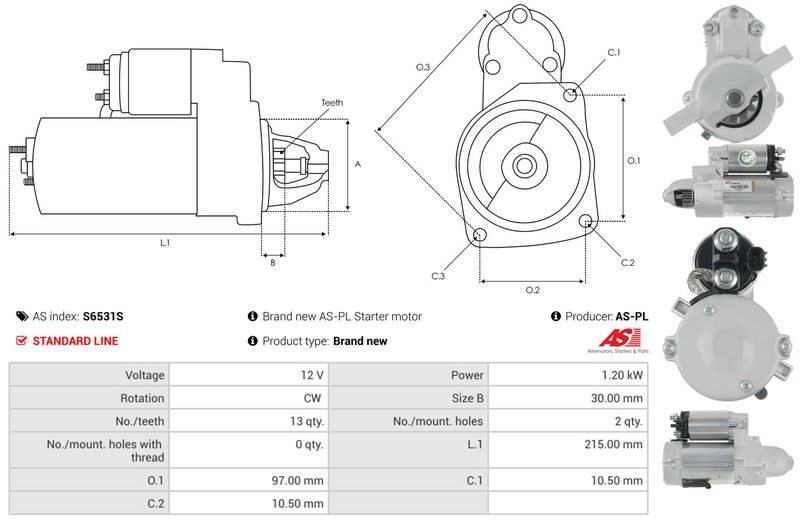 AS-PL S6531S Starteris
