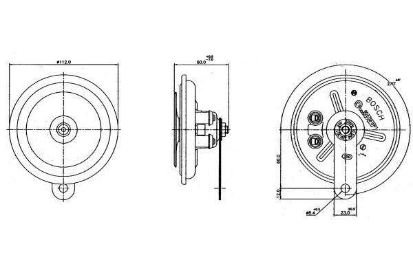 BOSCH 0 986 320 301 Signal Horn