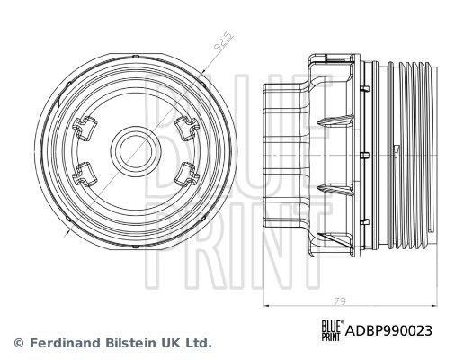 BLUE PRINT ADBP990023 Cap, oil filter housing