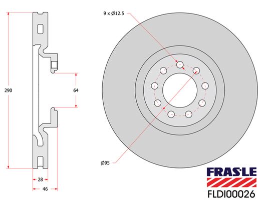 Brzdový kotouč FLDI00026